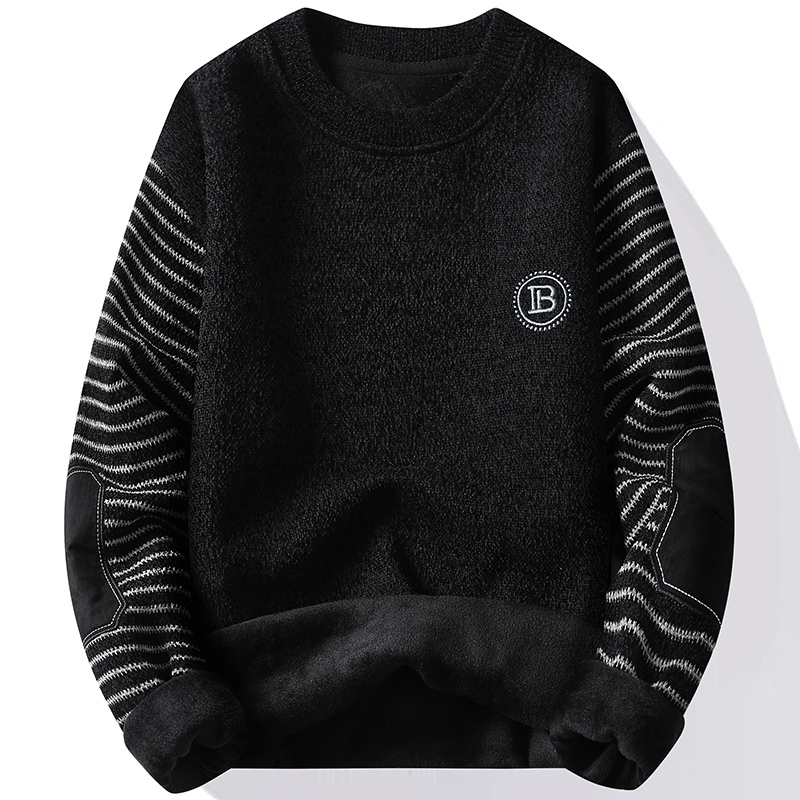 Men's Sweater Patckwork Round  - Mens Fashion Mullet บทวิจารณ์และราคา
