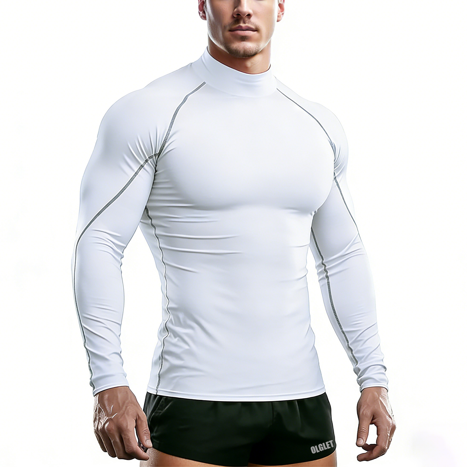 Sport T-shirt Men Compression  - Compression Shirt Workout บทวิจารณ์และราคา