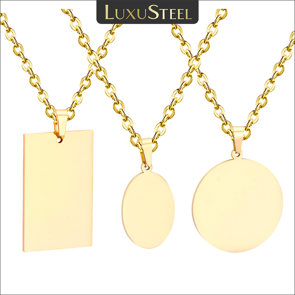 LUXUSTEEL Simple Tag Pendant N - Mens Fashion Discord บทวิจารณ์และราคา
