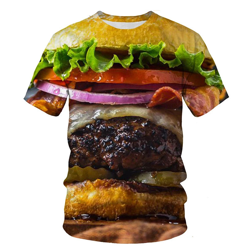 Funny Fried Eggs 3D Printed T- - Men'S Fashion Hamburg บทวิจารณ์และราคา