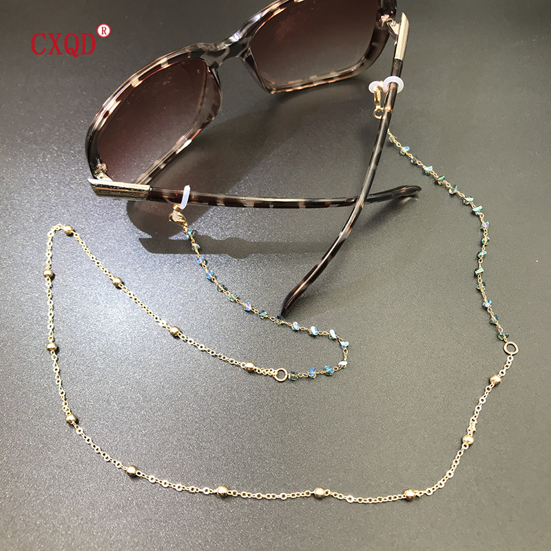 Colorful Triangular Glass Bead - Men'S Fashion Gold Chain บทวิจารณ์และราคา