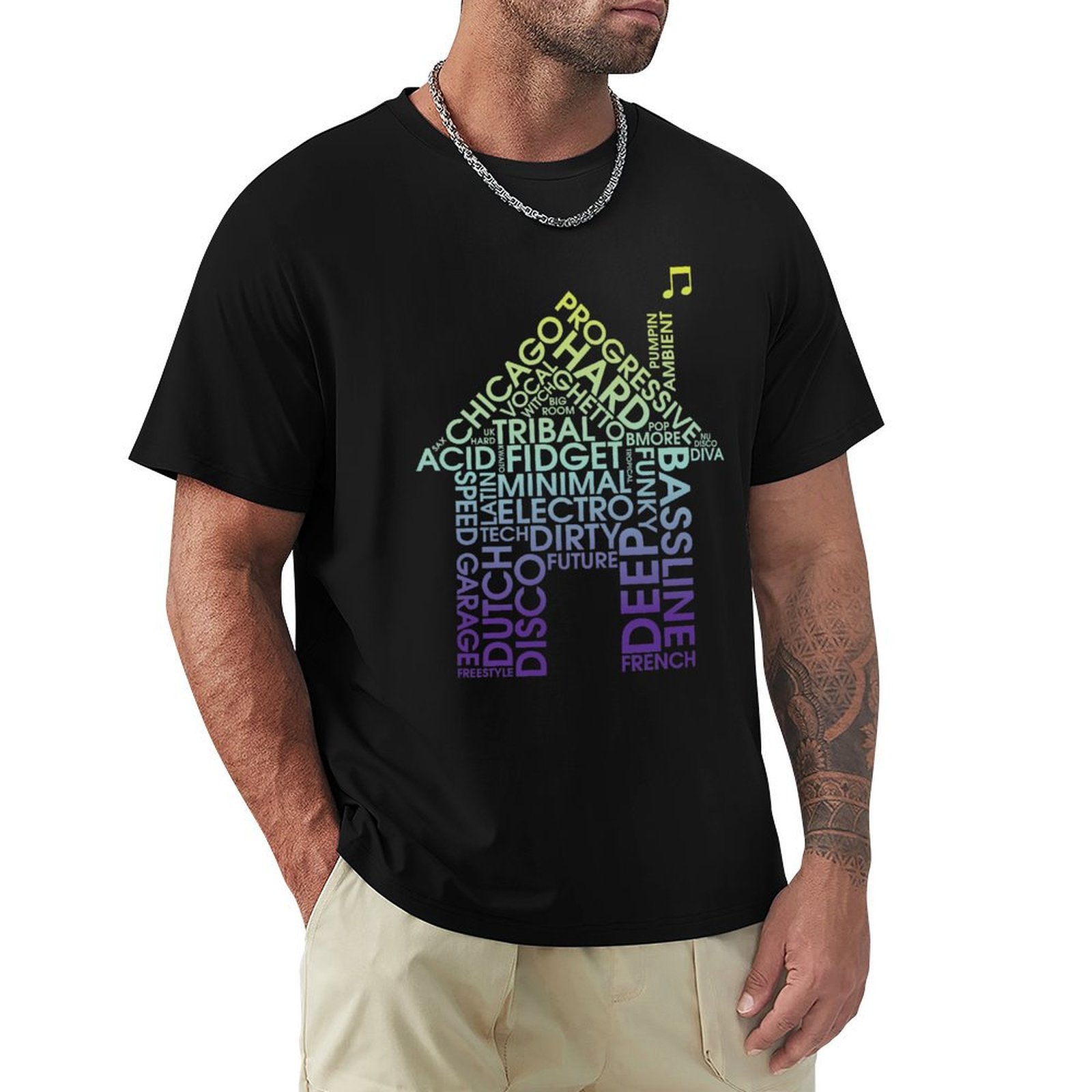 House Music Genres T-Shirt Fas - Men'S Fashion Genres บทวิจารณ์และราคา