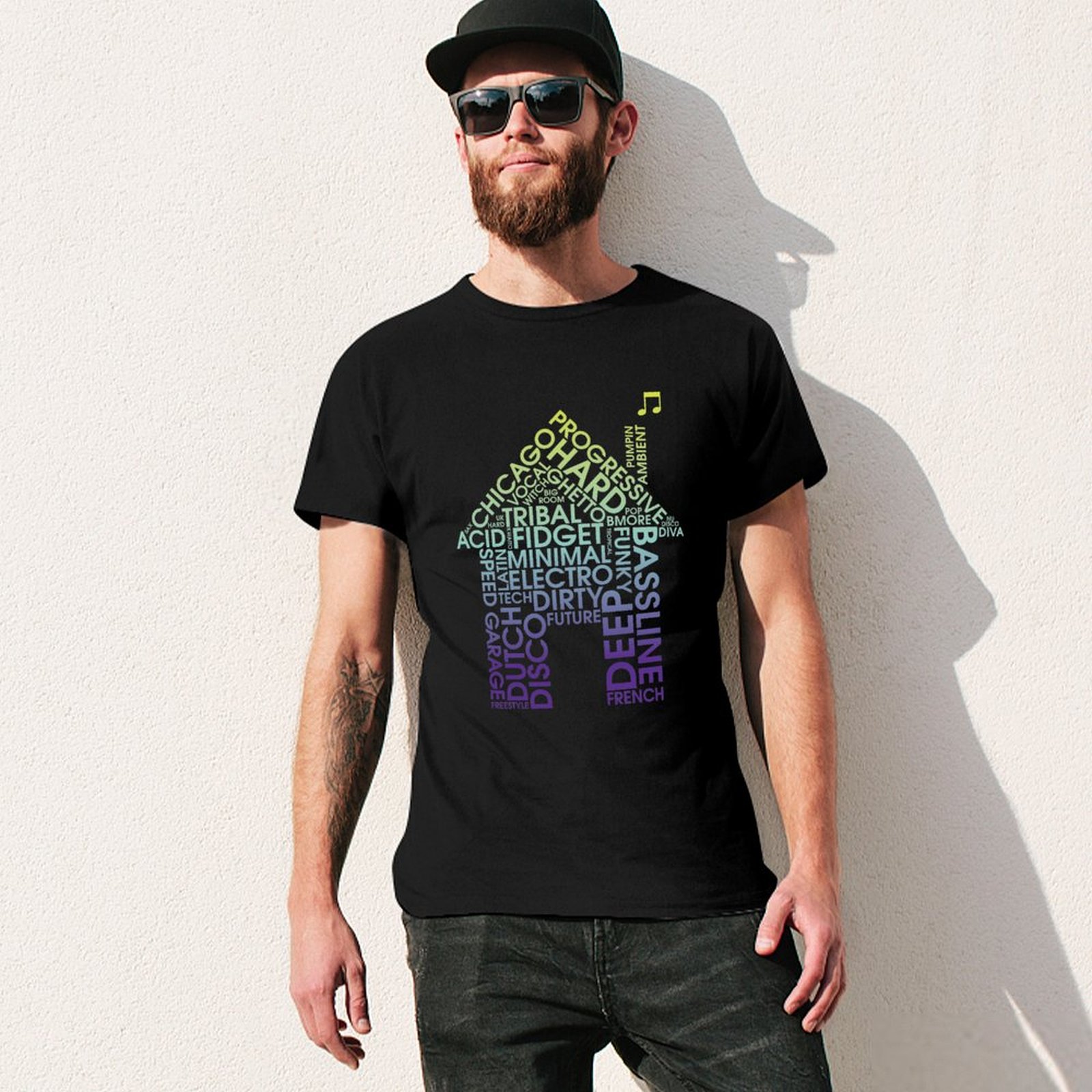 House Music Genres T-Shirt Fas - Men'S Fashion Genres บทวิจารณ์และราคา