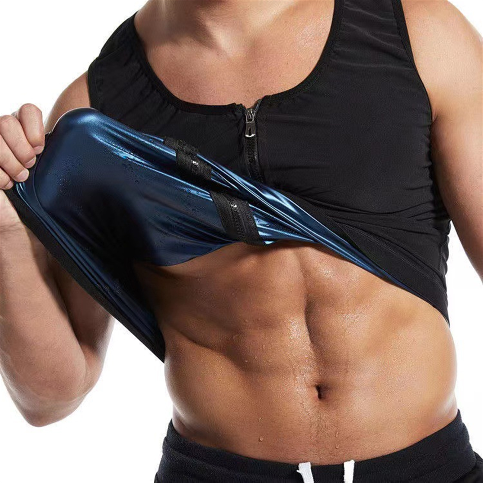 1pcs Sauna Sweat Suits Shirt V - Compression Shirt Workout บทวิจารณ์และราคา