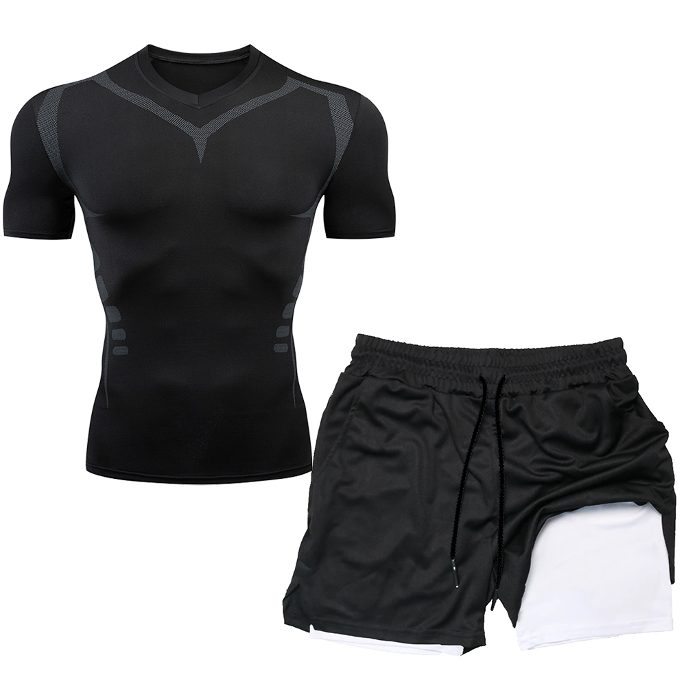 Compression Set Running Sport  - Compression Shirt Workout บทวิจารณ์และราคา