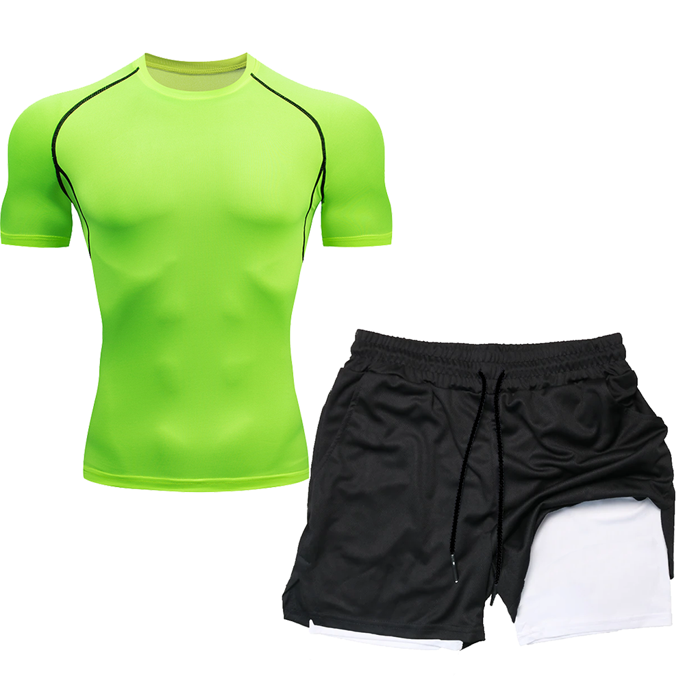 Compression Set Running Sport  - Compression Shirt Workout บทวิจารณ์และราคา