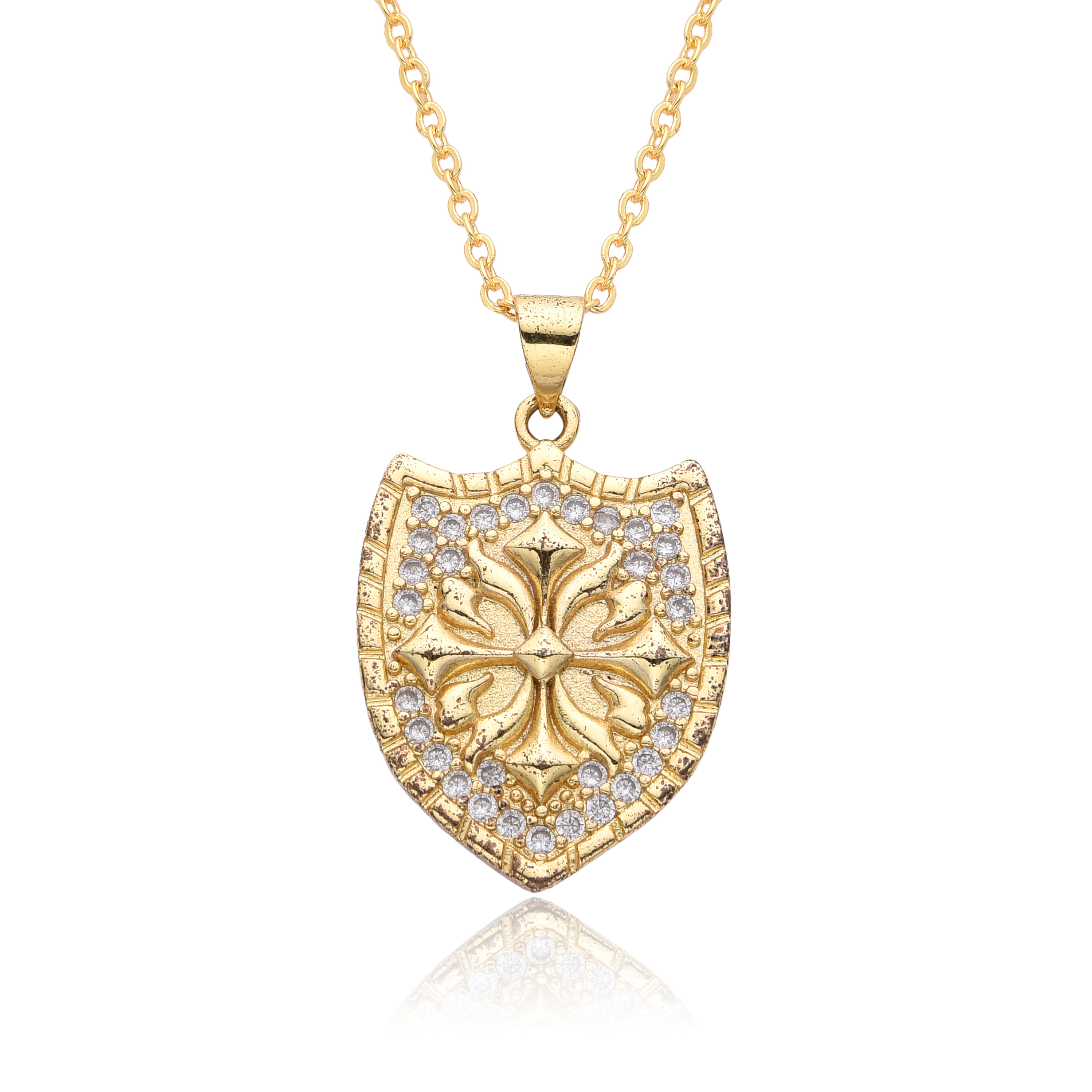 Y2K Gold Color Solar Sun Charm - Men'S Fashion Gold Chain บทวิจารณ์และราคา
