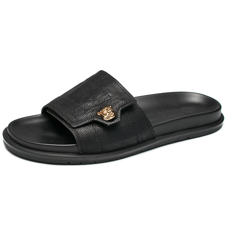 2025 New Genuine Leather Slipp - Mens Fashion Summer 2025 บทวิจารณ์และราคา