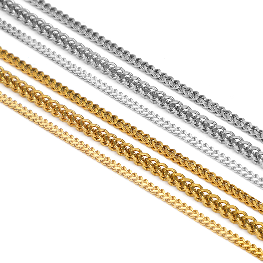 1 Meter Stainless Steel Fashio - Men'S Fashion Gold Chain บทวิจารณ์และราคา