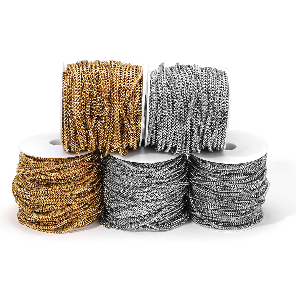 1 Meter Stainless Steel Fashio - Men'S Fashion Gold Chain บทวิจารณ์และราคา
