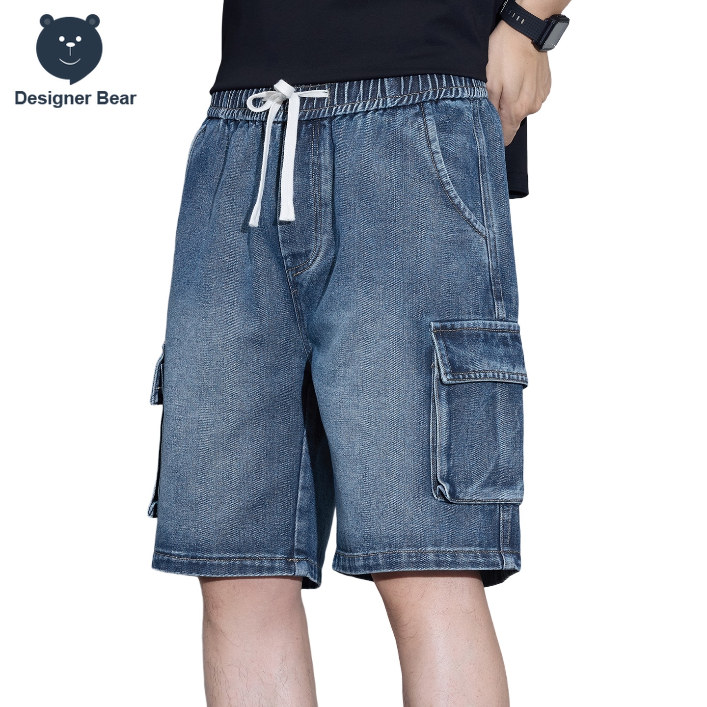 Men's Multi-Pocket Cargo Denim - Men'S Fashion Jeans บทวิจารณ์และราคา