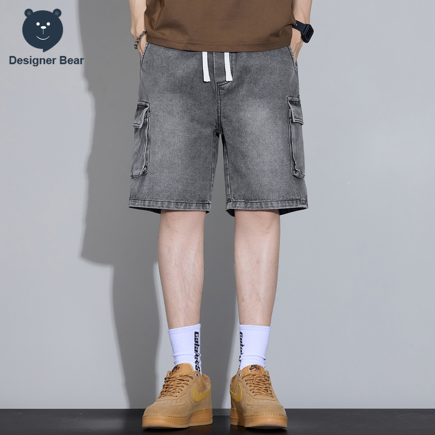 Men's Multi-Pocket Cargo Denim - Men'S Fashion Jeans บทวิจารณ์และราคา