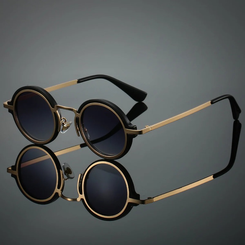 New Retro Metal Round Frame Su - Men'S Fashion Accessories บทวิจารณ์และราคา