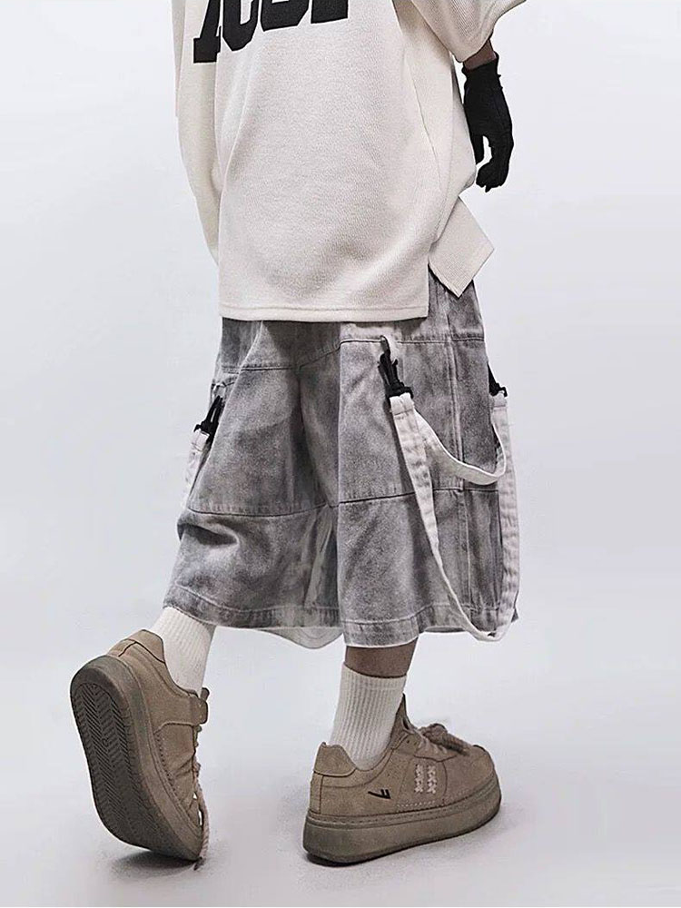 Retro Hip-hop Men's Ripped Jea - Men'S Fashion Jeans บทวิจารณ์และราคา