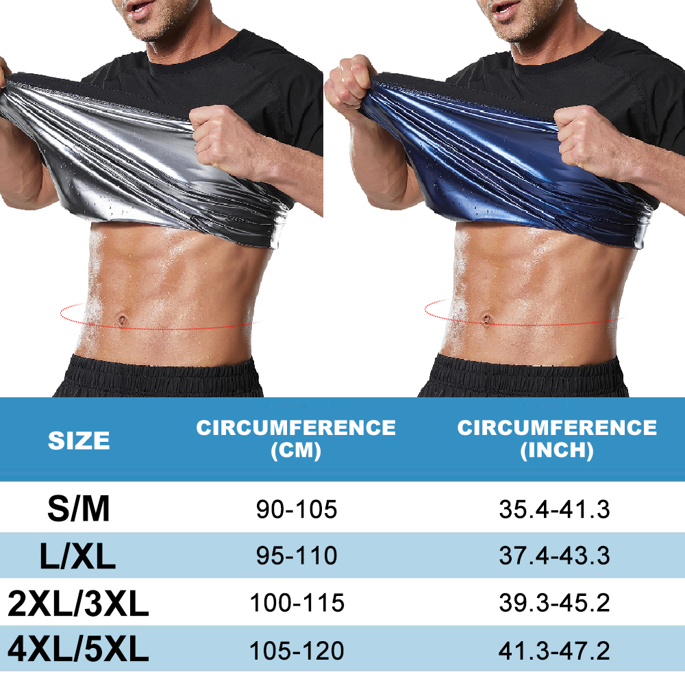1PCS Men's Sauna Shirt Short S - Compression Shirt Workout บทวิจารณ์และราคา